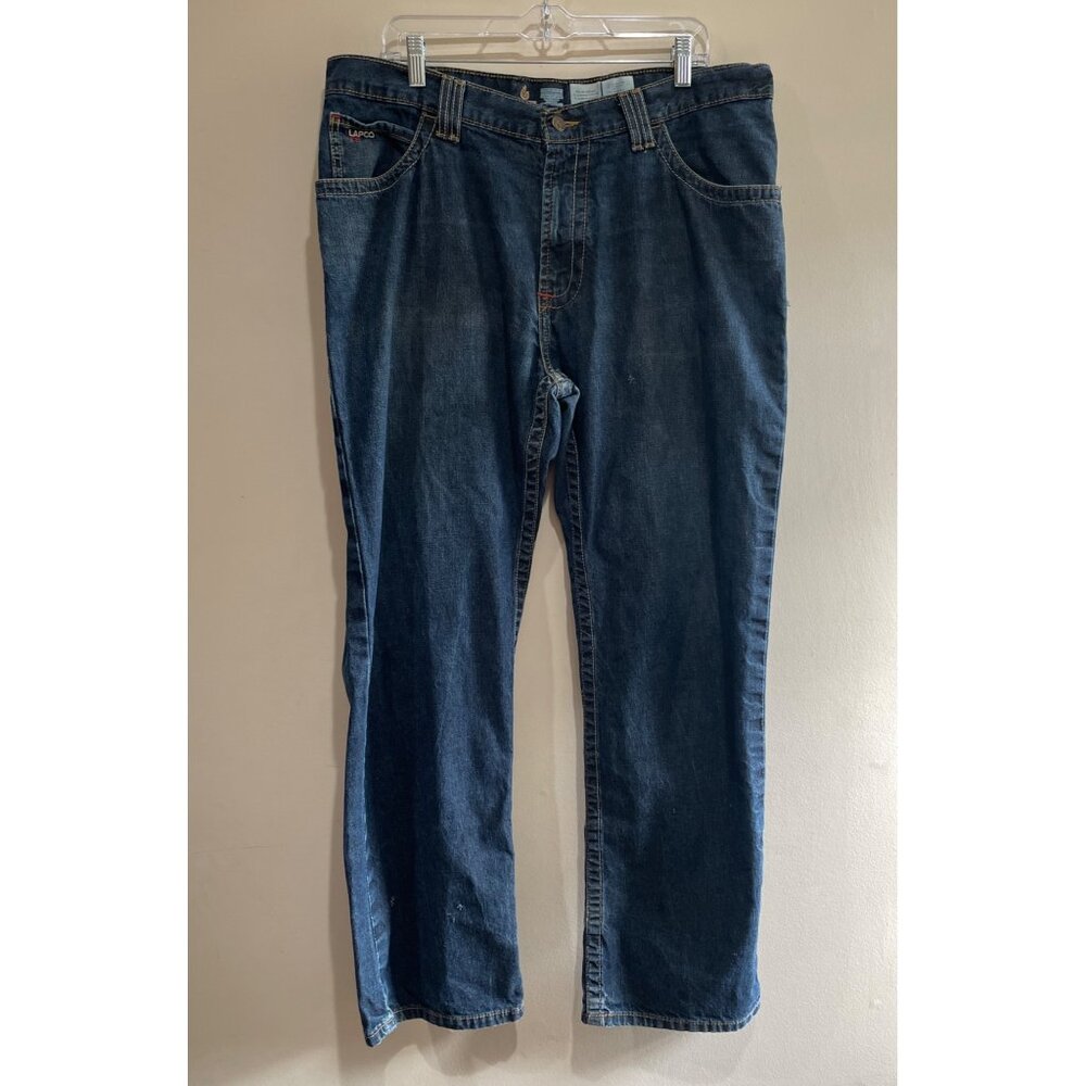 LapcoFR Jeans Mens 38x32 Fire Resistant Distressed Straight Leg